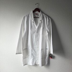 Dickies White Lab Coat Unisex Size Large New With Tags 37in 3 Pocket